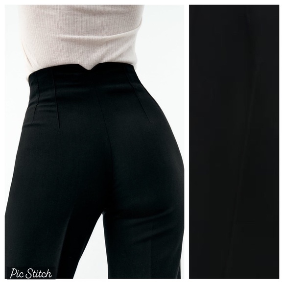 NWT. Zara Black High Waisted Pants. Size S. - Picture 5 of 11